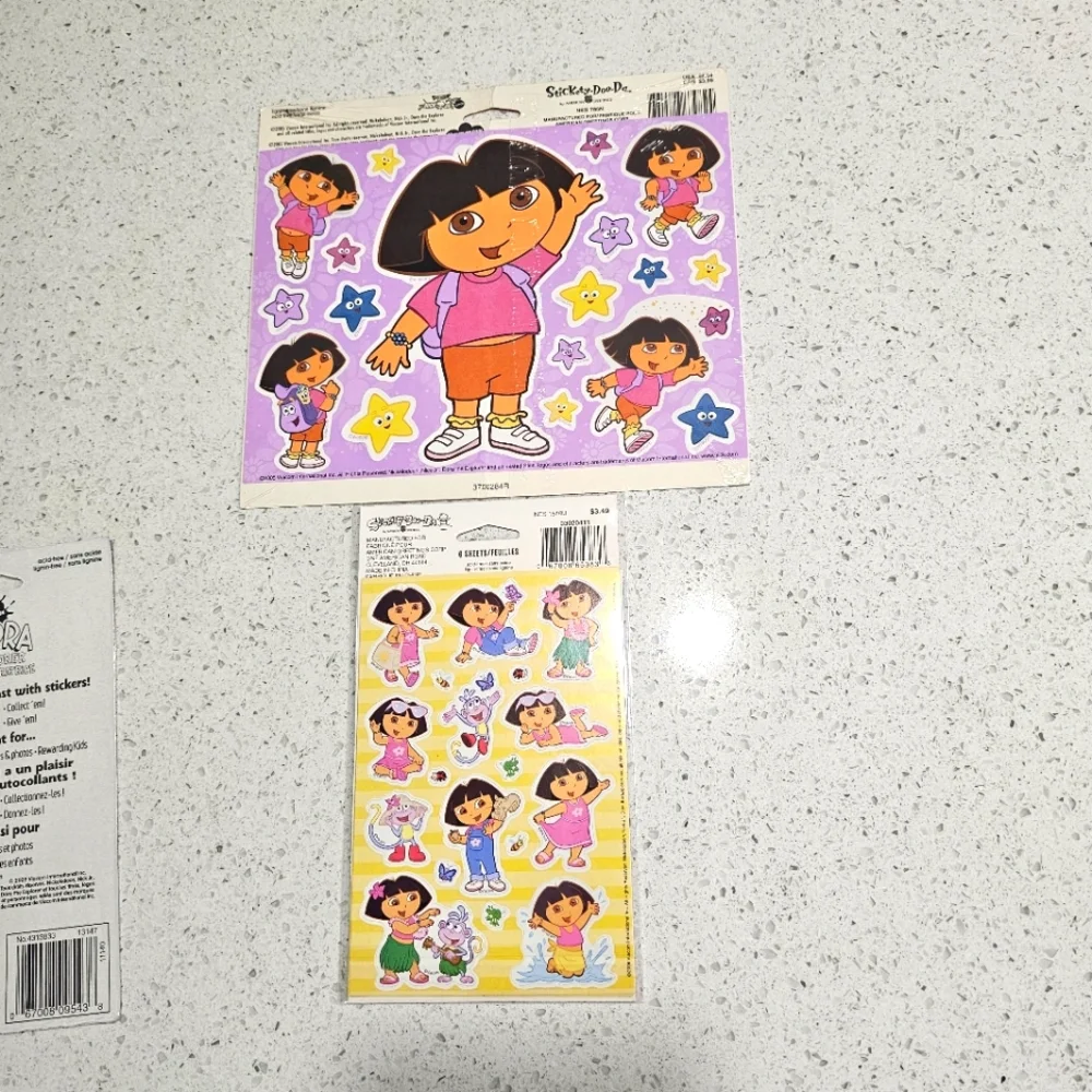 Dora the Explorer Sticker Lot 7 Sealed Packages Stickers Home School Play New